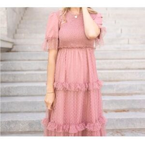 ❤️Tea N Rose Kamala Dusty Blush Dress